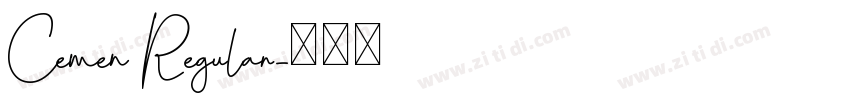 Cemen Regular字体转换